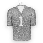Silver White Football 3D Jersey Ornament