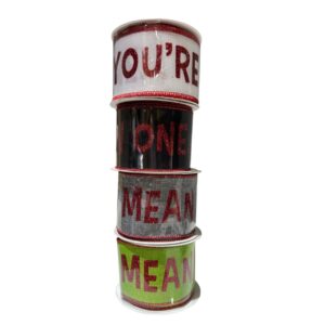 2.5" Green Monster Mean One Ribbon Bundle - Wired