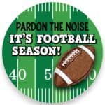 Football Season Round Sign