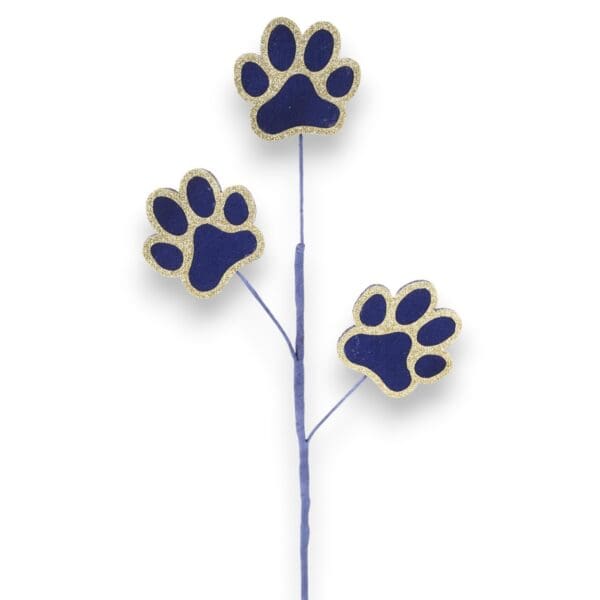Navy Gold Paw Print Spray