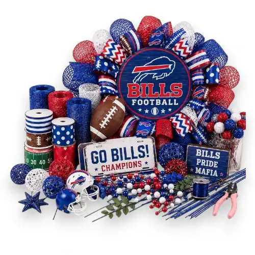 Buffalo Bills wreath supplies