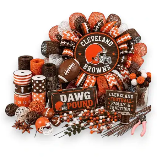 Cleveland Browns wreath supplies