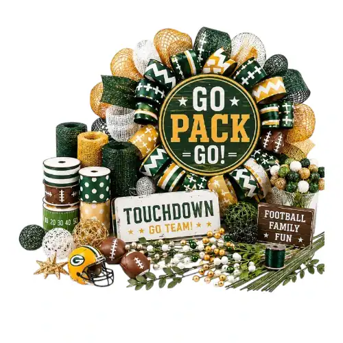 Green Bay Packers wreath supplies