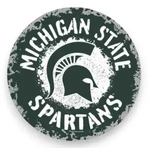 Michigan State Splatter Metal Sign