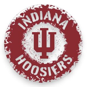 Indiana Hoosiers Splatter Metal Sign