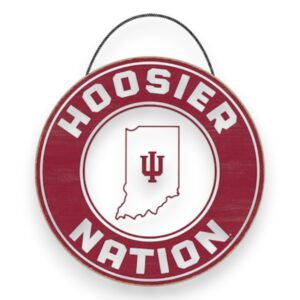Indiana Hoosier Nation Wood Sign