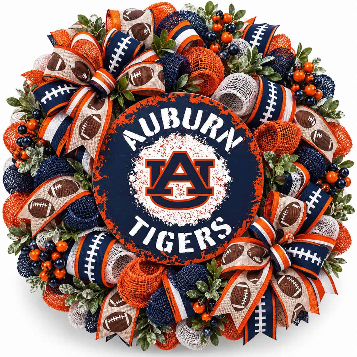 Auburn Tigers Splatter Metal Sign
