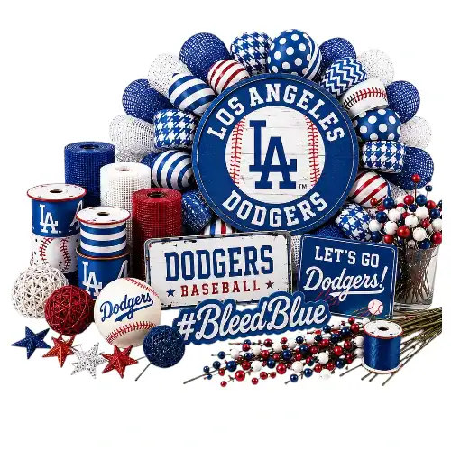 Los Angeles Dodgers wreath supplies