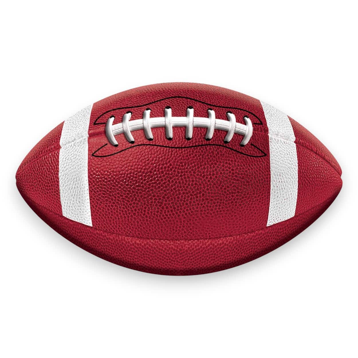 Crimson White Metal Football Sign