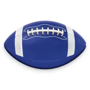 Blue White Metal Football Sign