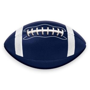 Navy White Metal Football Sign