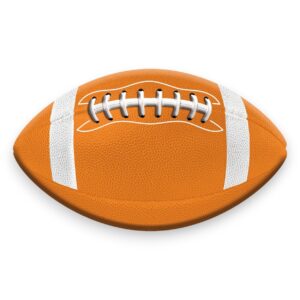 Orange White Metal Football Sign