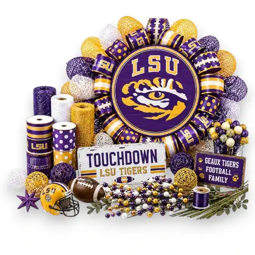 LSU Tigers wreath supplies