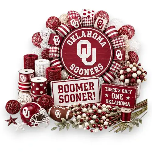 Oklahoma Sooners wreath supplies