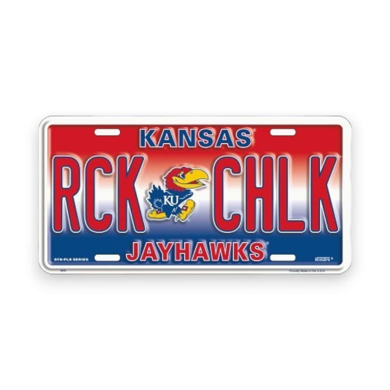 Kansas Jayhawks Rock Chalk License Plate