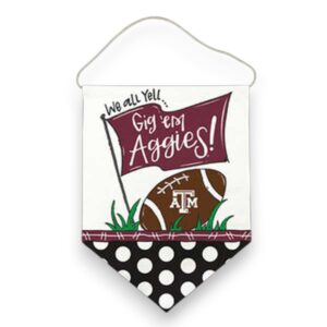 Texas AM Canvas Door Hanger