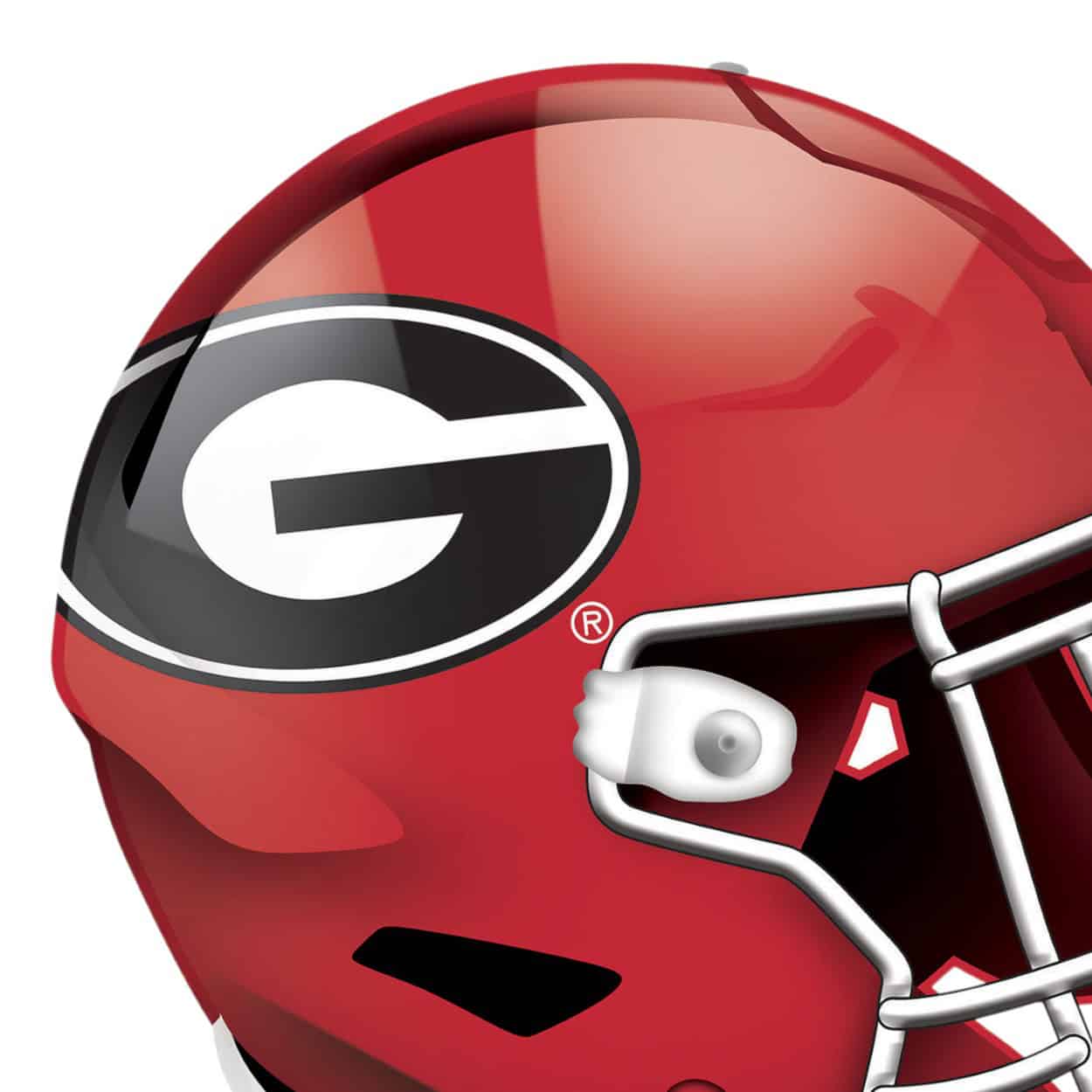 Georgia Bulldogs Football Helmet Sign