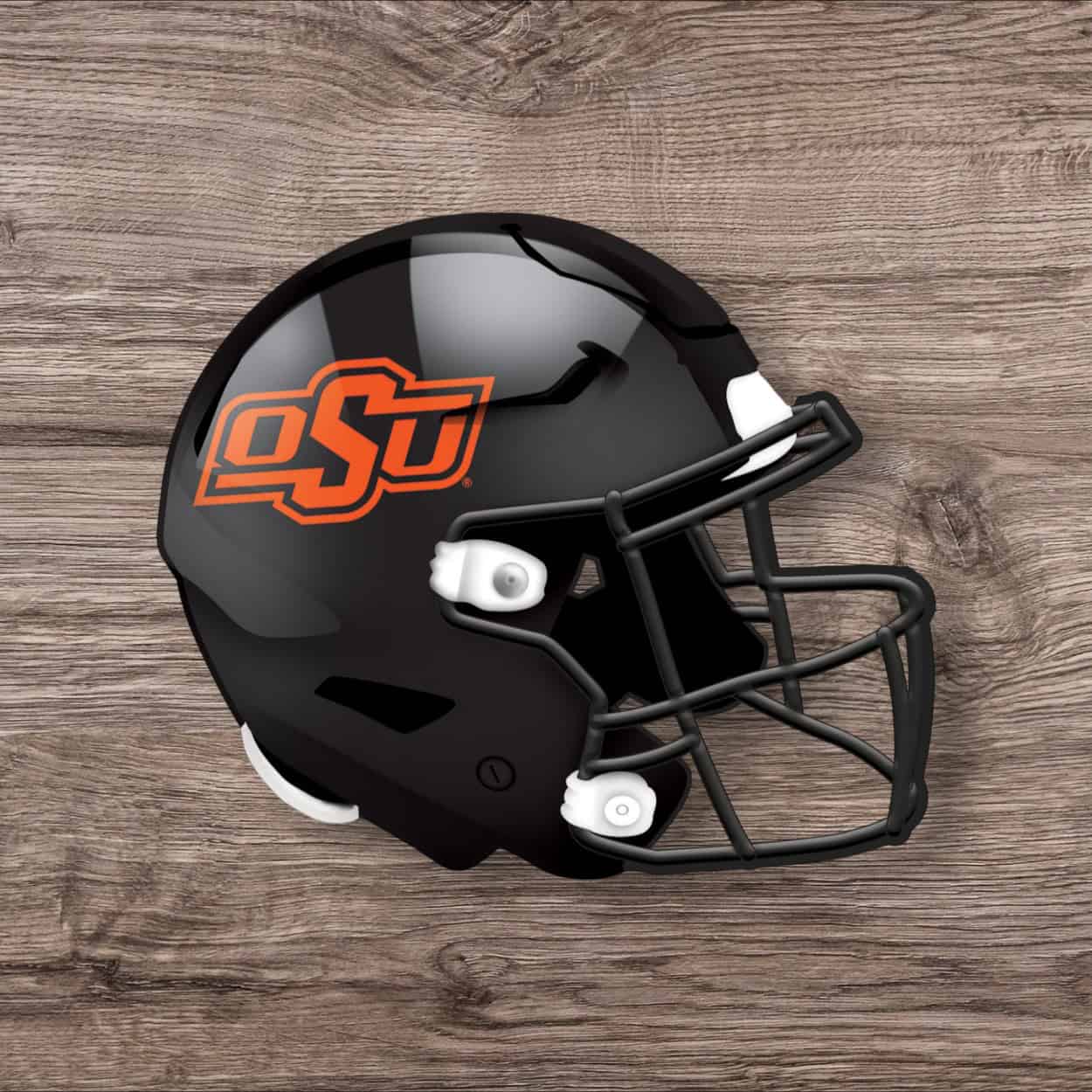 Oklahoma State Football Helmet Sign