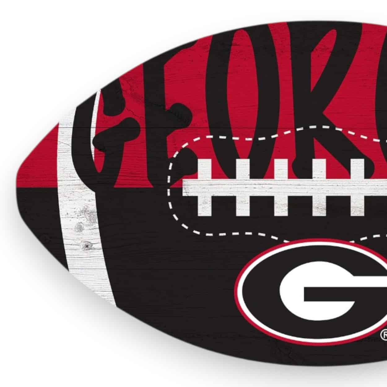 Georgia Bulldogs Color Football Sign