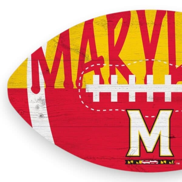 Maryland Terrapins Color Football Sign