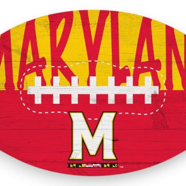 Maryland Terrapins Color Football Sign