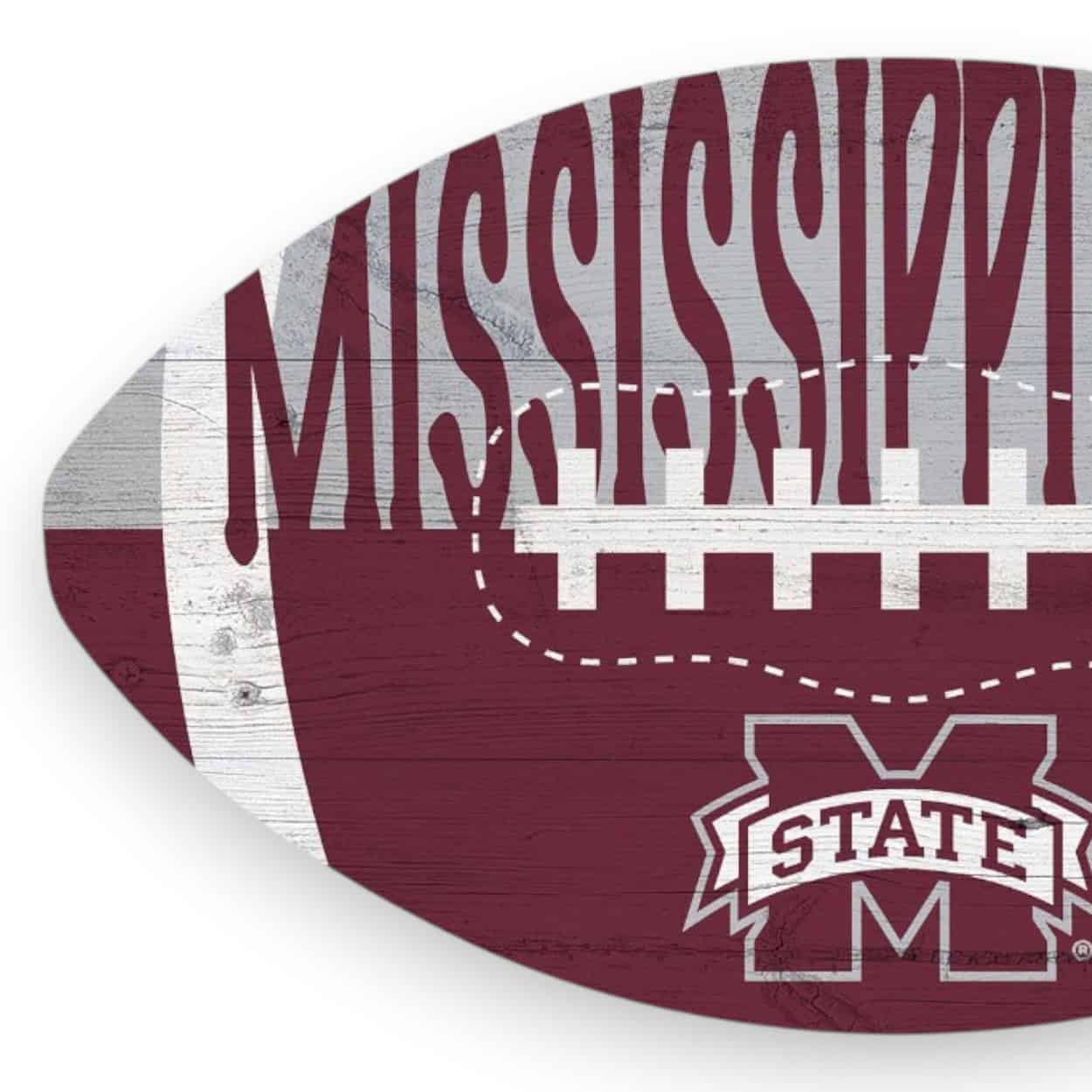 Mississippi State Color Football Sign