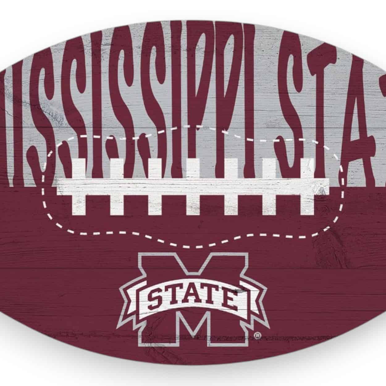 Mississippi State Color Football Sign