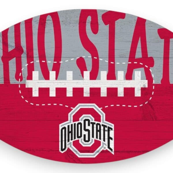 Ohio State Color Football Sign