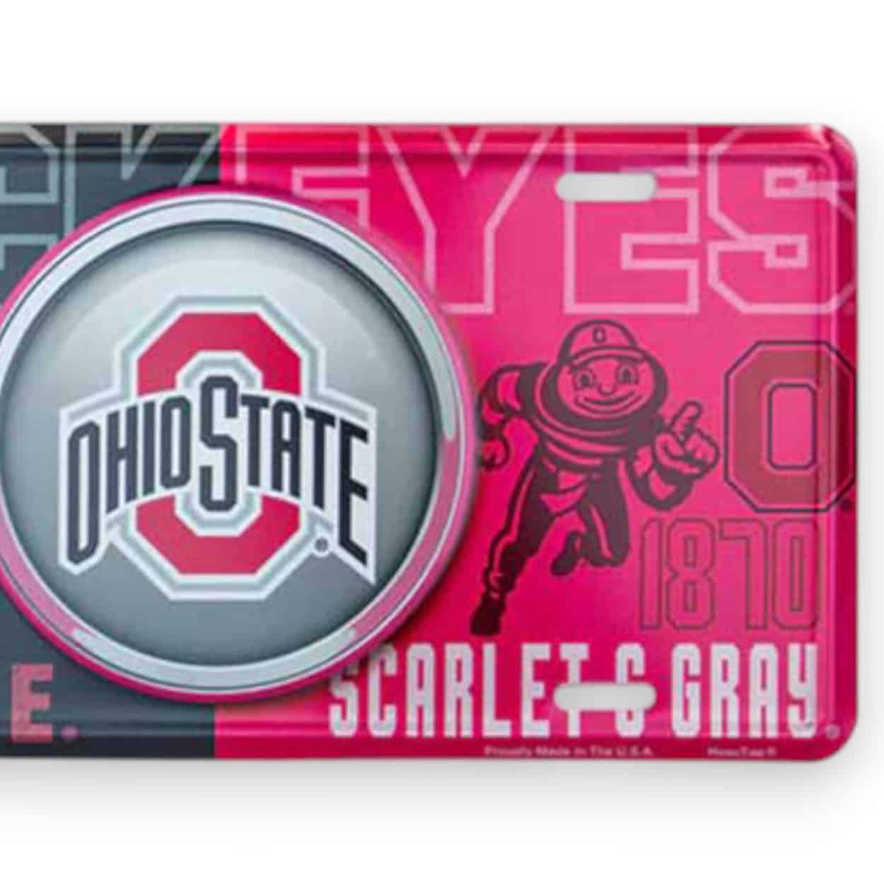 Ohio State Bullseye License Plate