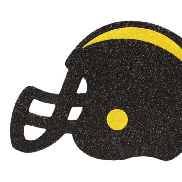 Black Yellow Flat Football Helmet
  Ornament