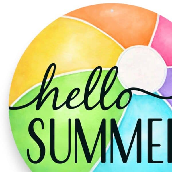 Summer Beachball Round Sign