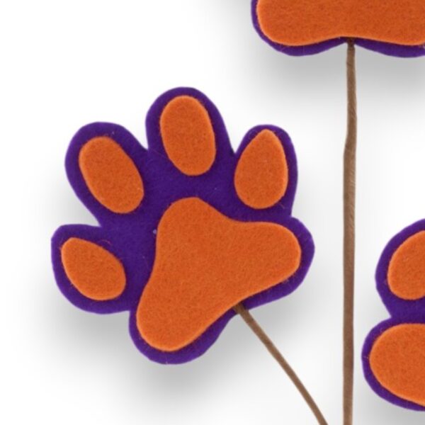 Orange Purple Paw Print Spray