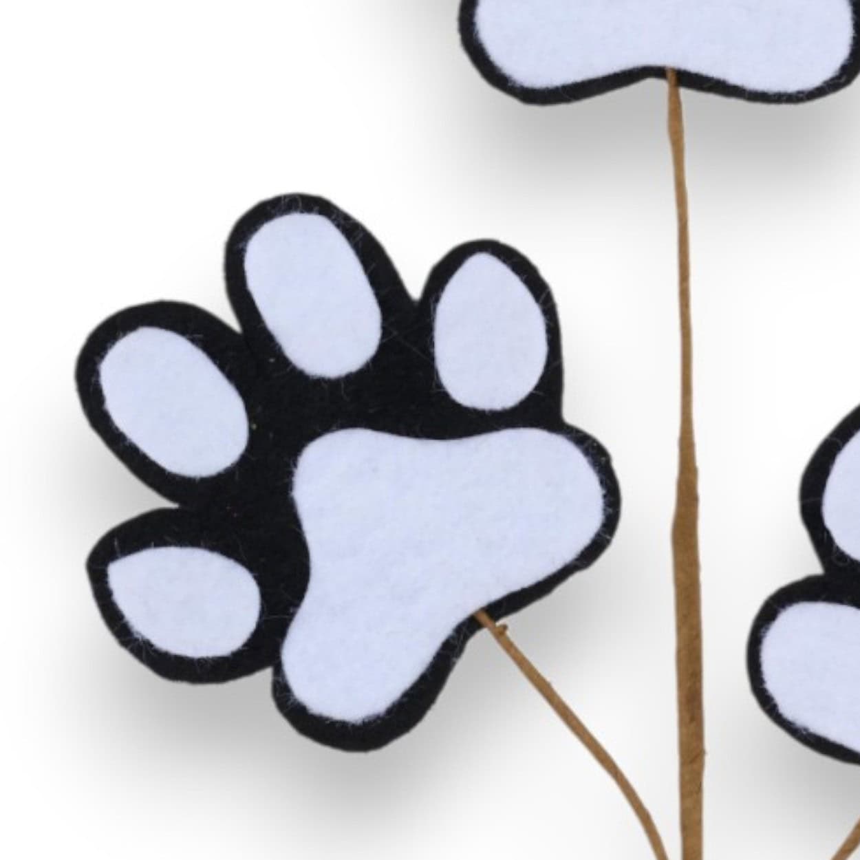 White Black Paw Print Spray