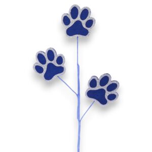 Blue Silver Paw Print Spray