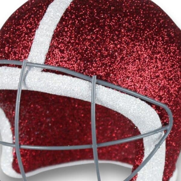 Crimson White 3D Football Helmet Ornament