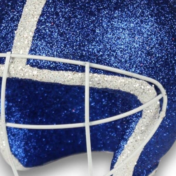 Blue White 3D Football Helmet Ornament