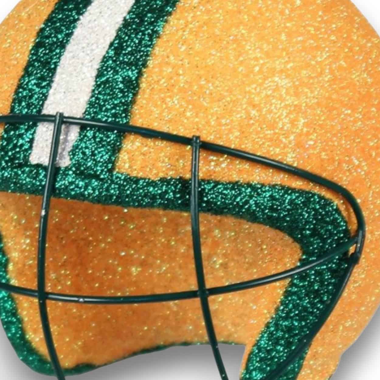 Yellow Green 3D Football Helmet Ornament