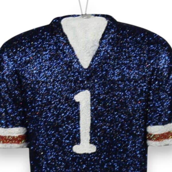 Navy Orange White 3D Football Jersey
  Ornament