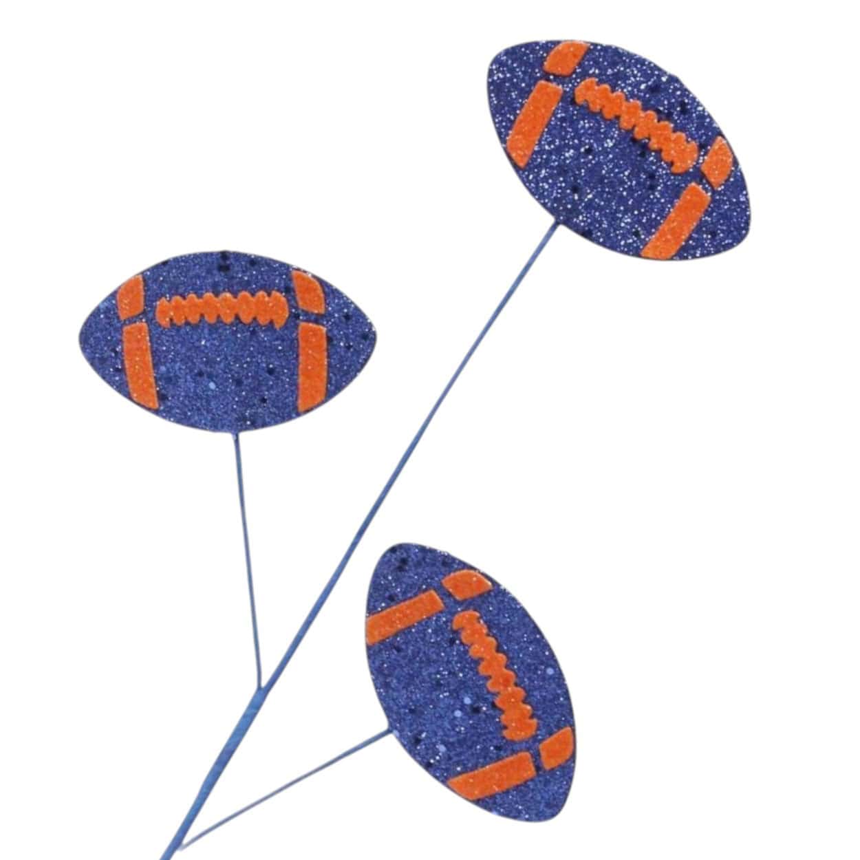 Blue Orange Football Spray