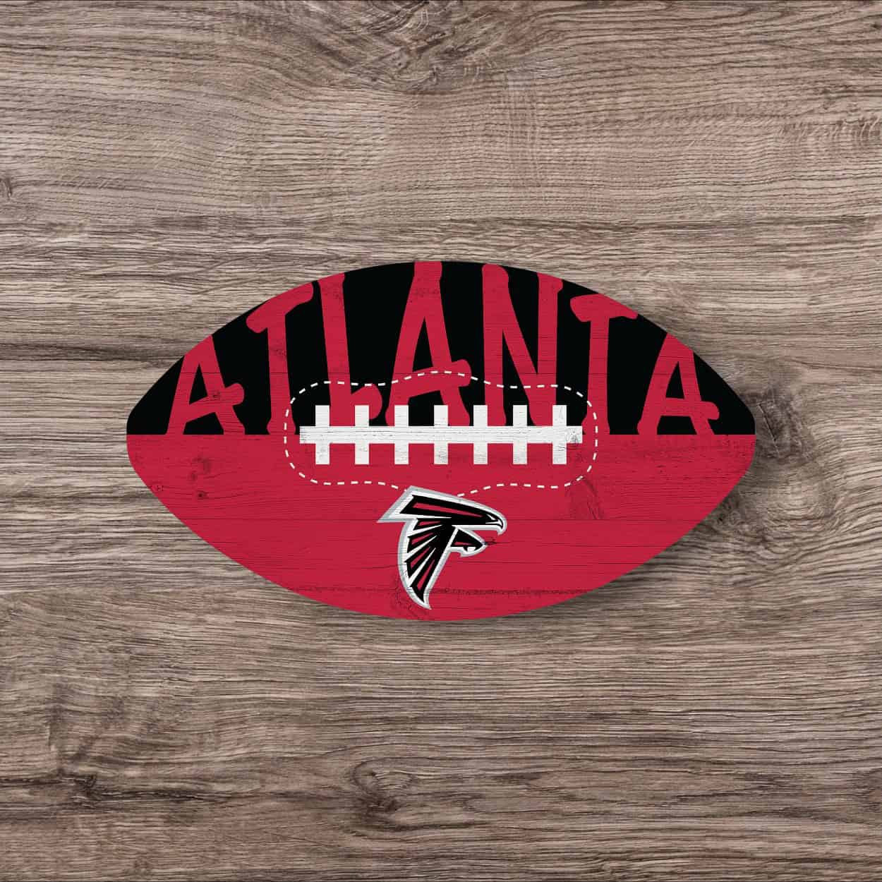 Atlanta Falcons Color Football Sign