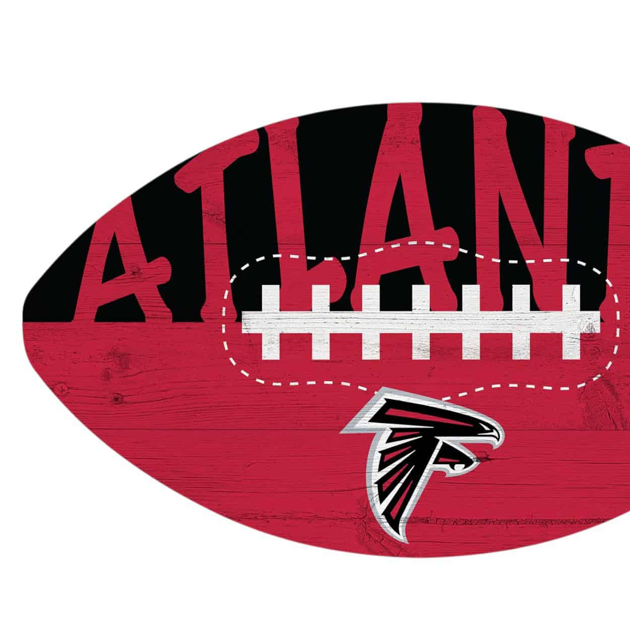 Atlanta Falcons Color Football Sign