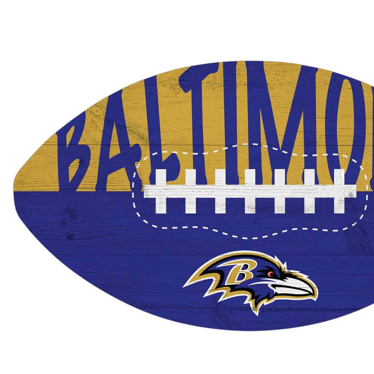 Baltimore Ravens Color Football Sign