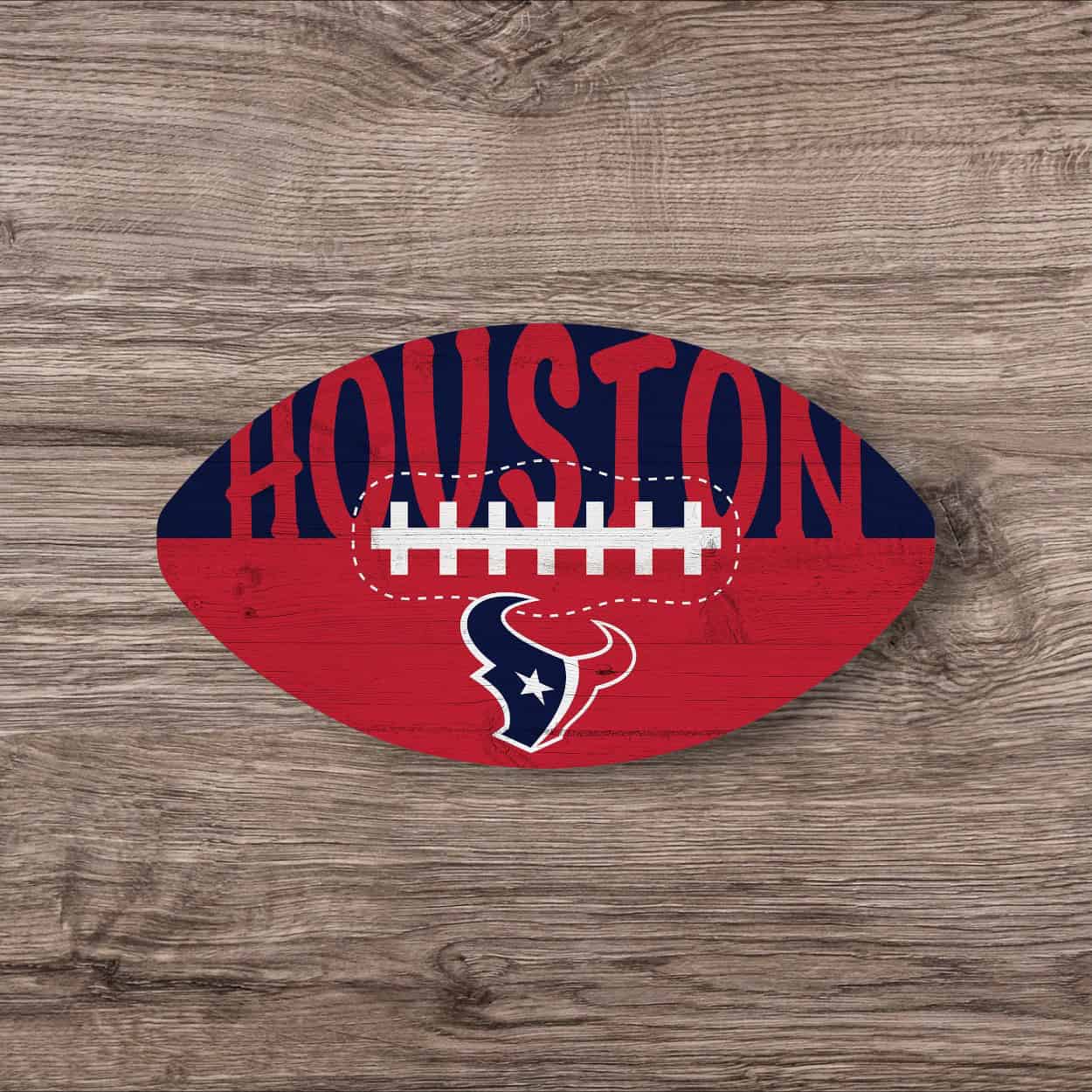 Houston Texans Color Football Sign