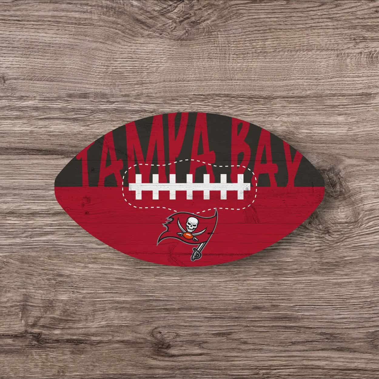 Buccaneers Color Football Sign