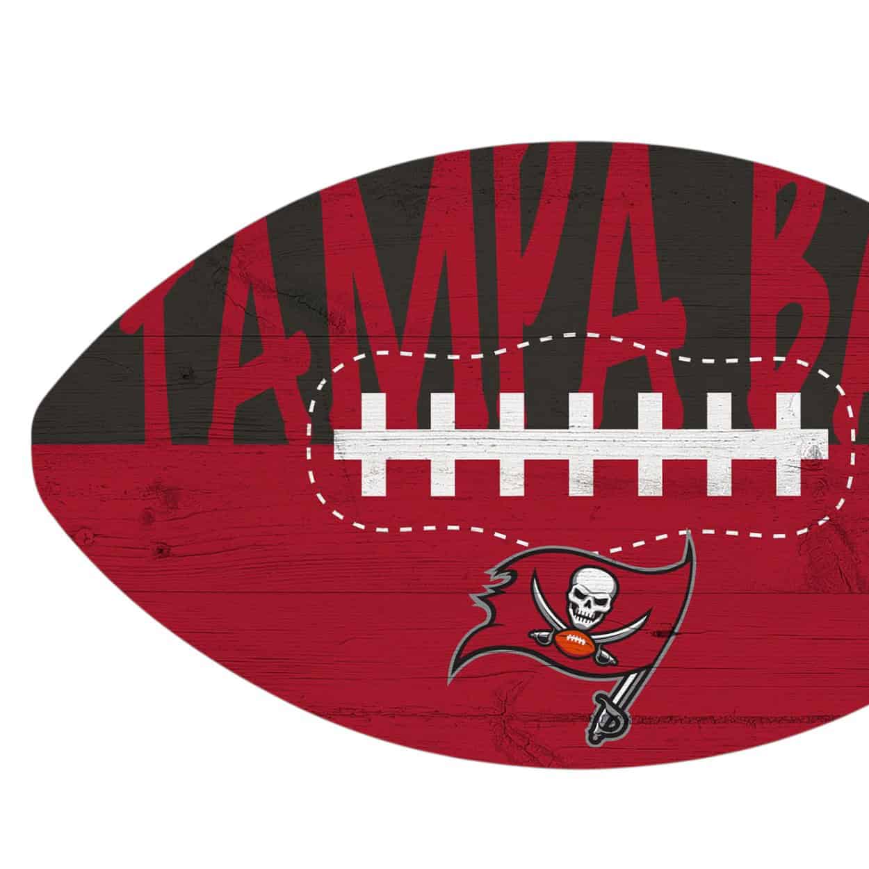 Buccaneers Color Football Sign