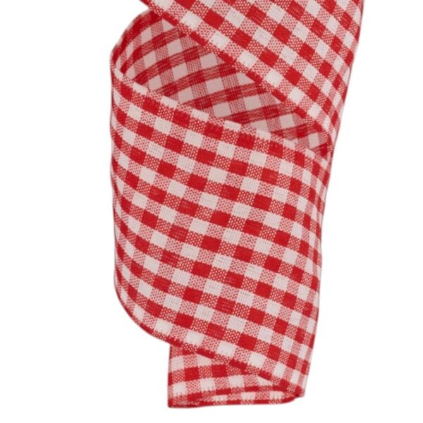 2.5" Red Gingham Check Ribbon - 10
  yards