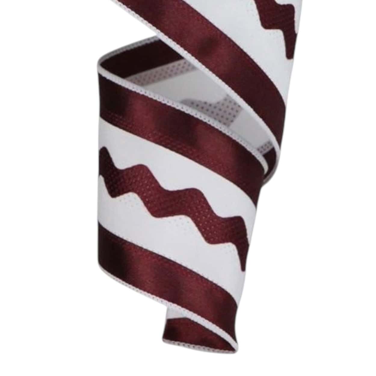 2.5" Maroon Ric Rac Ribbon - 10 yards