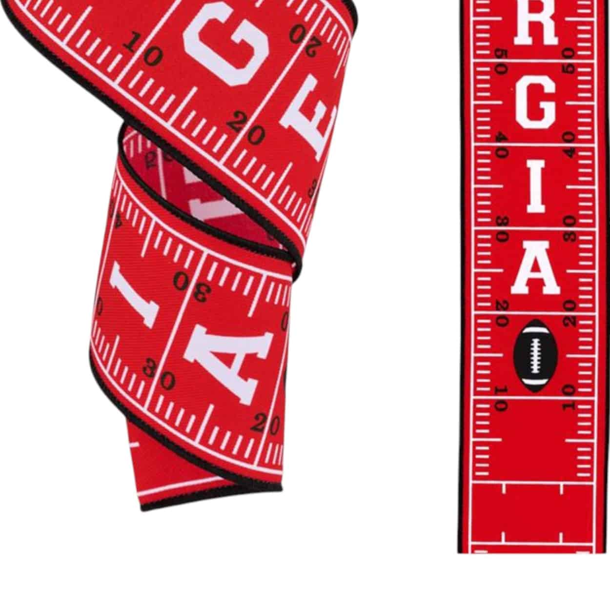 2.5" Georgia Football Field Ribbon - 10 yards