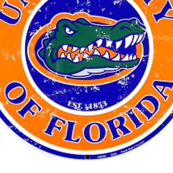 Florida Gators Round Metal Sign