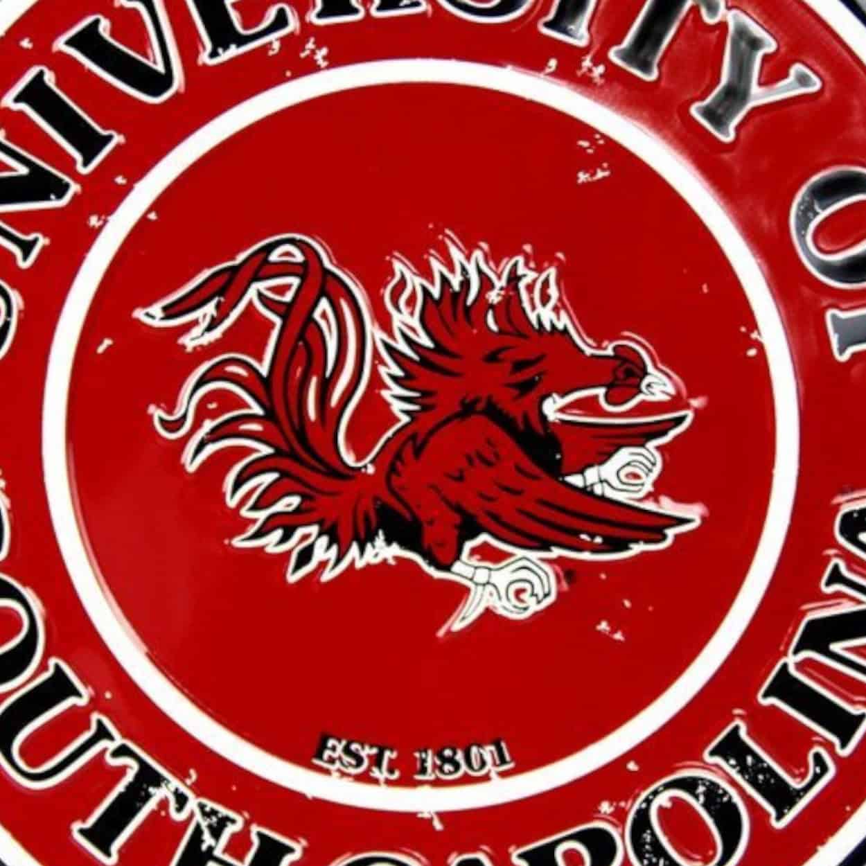 Gamecocks Round Metal Sign